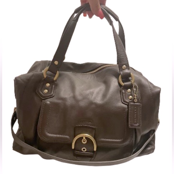 Coach Chocolate Brown Leather Satchel Handbag RN#F25151 - Picture 4 of 15